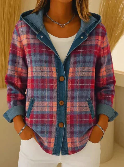 Rhea™ | Denim Chequed Shirt
