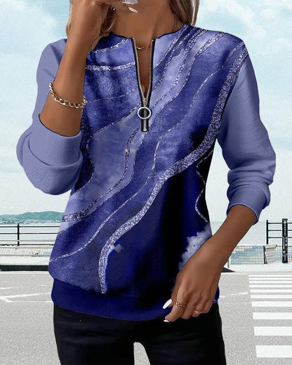 Liora Vintage Half-Zip Sweatshirt
