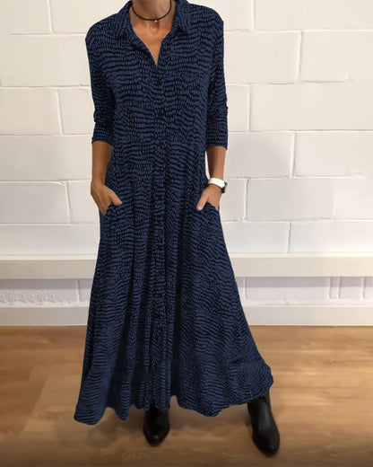 Marvella™ | Flowing Shirt Maxi Dress