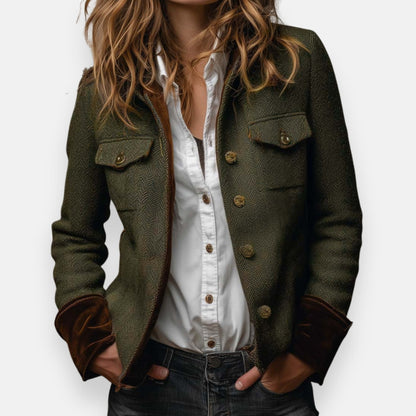 Eleanor - Tweed Jacket with Velvet Details