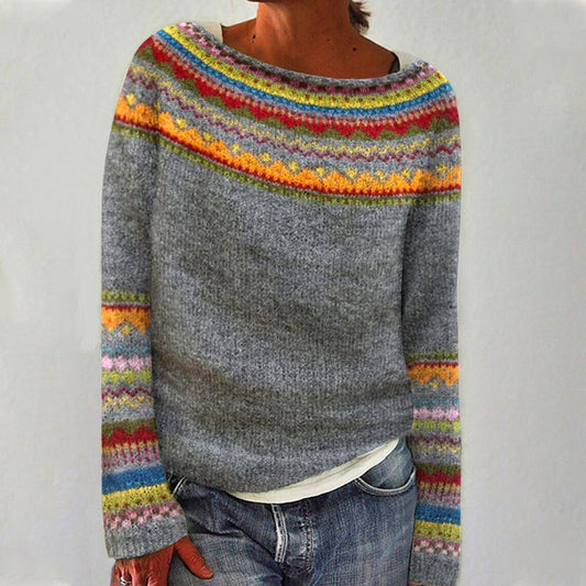 Helena™ | Cozy Retro Knit Sweater