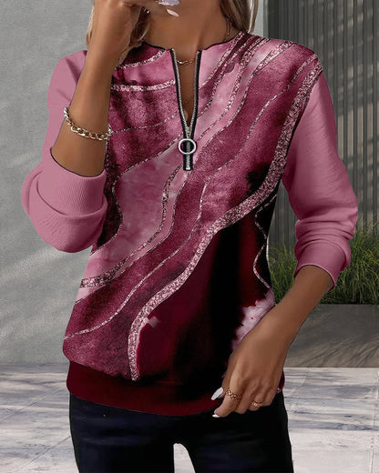 Liora Vintage Half-Zip Sweatshirt