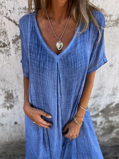 Violet™ | Loose-Fit V-Neck Dress