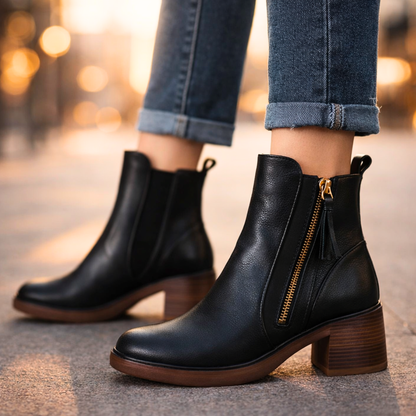 Nola Leather Ankle Boots