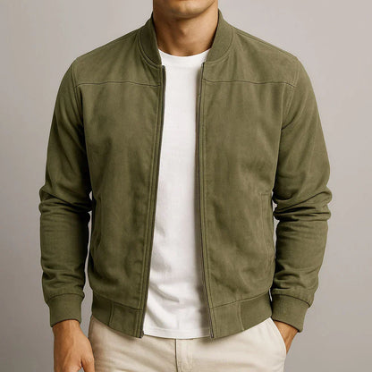 Riviera — Suede Bomber Jacket