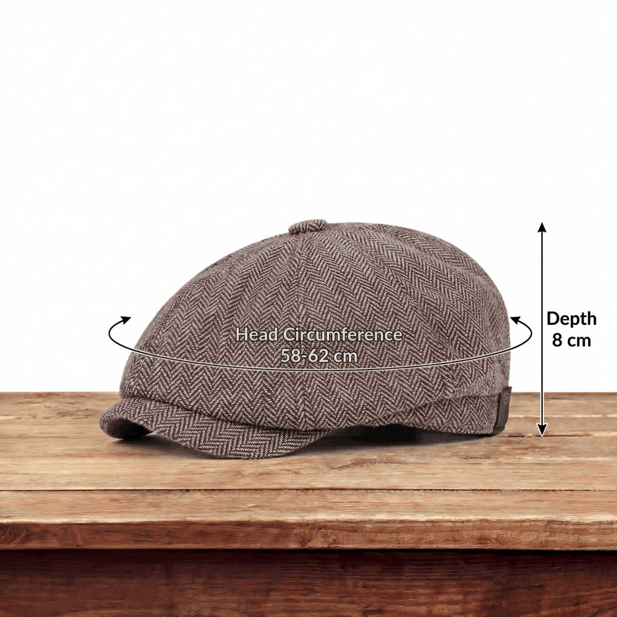 Herringbone Wool Cap