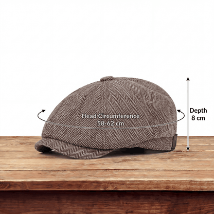 Herringbone Wool Cap