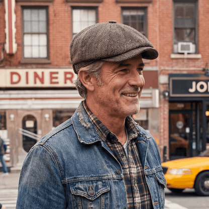 Herringbone Wool Cap