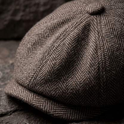 Herringbone Wool Cap