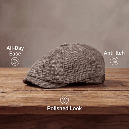Herringbone Wool Cap