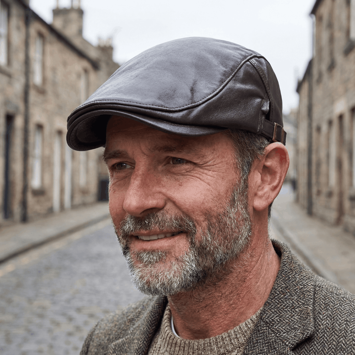 Leather Driver Cap