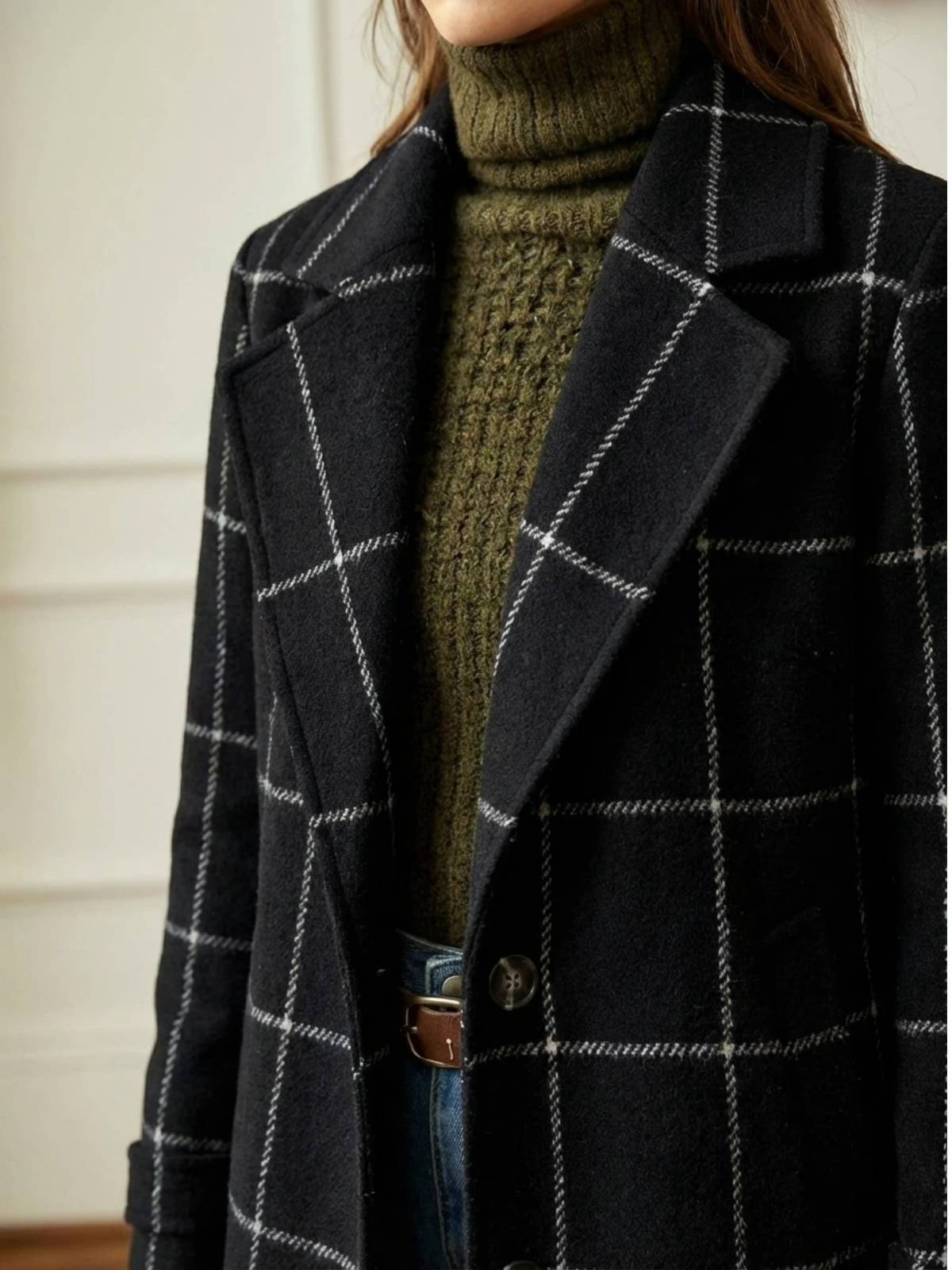 Elowen Classic Checkered Coat