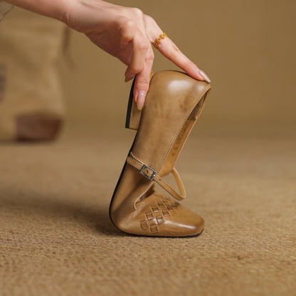 Verity | Square-Toe Mary Jane Flat