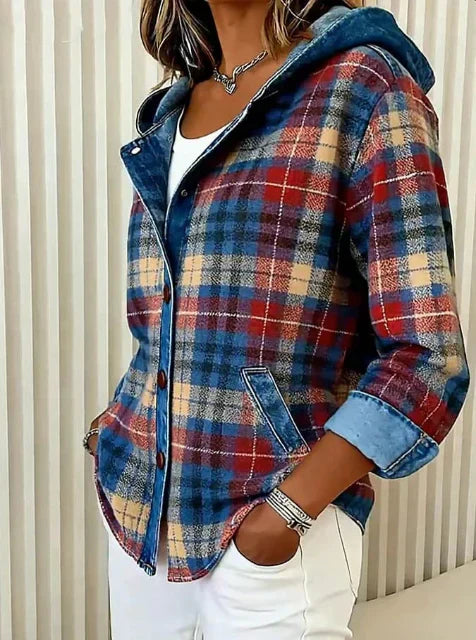 Rhea™ | Denim Chequed Shirt