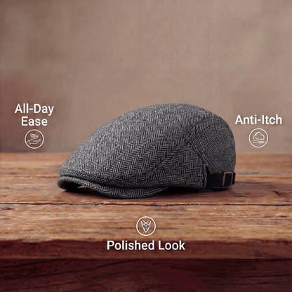 Herringbone Wool Driver Cap