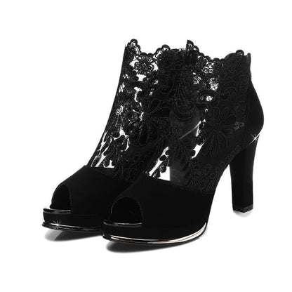Seraphine Elegant Lace Peep-Toe Heels