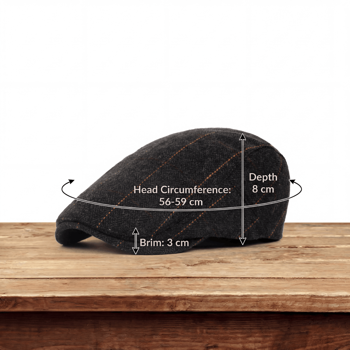 Pinstripe Herringbone Cap