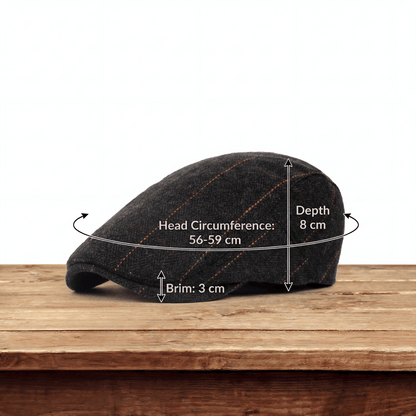 Pinstripe Herringbone Cap