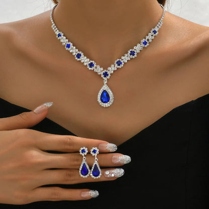 Kaylee™ | Emerald Crystal Necklace & Earring Set