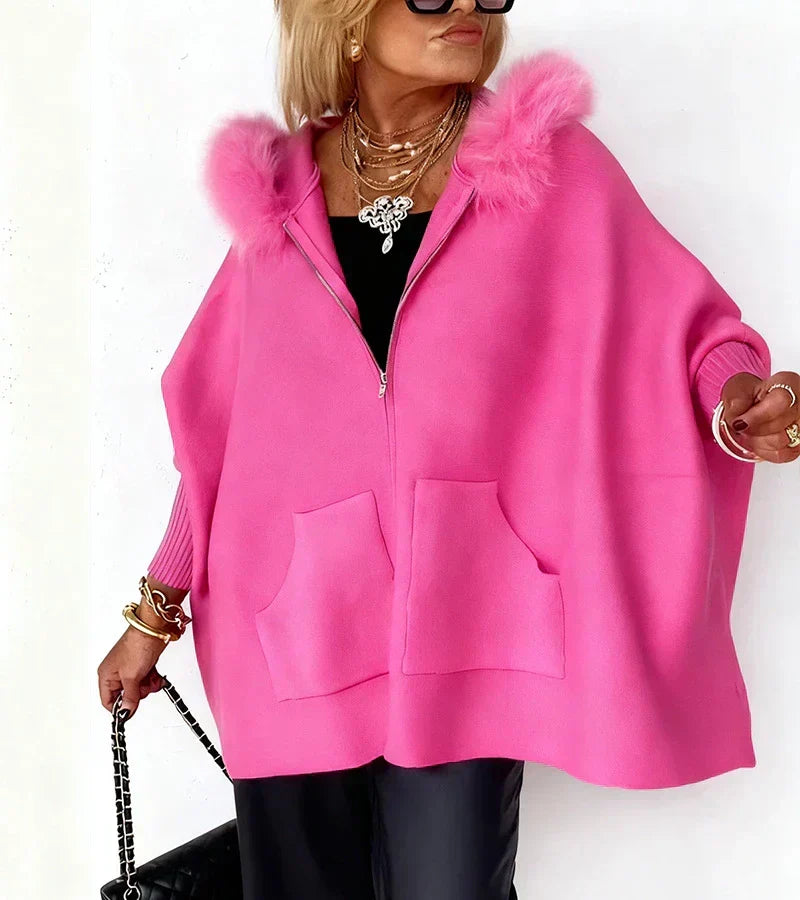 Maribelle | Casual Hooded Coat with Fur Collar