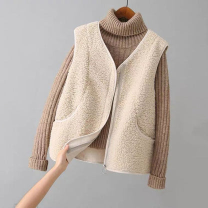 Harlow | Cozy Fleece Shearling Vest