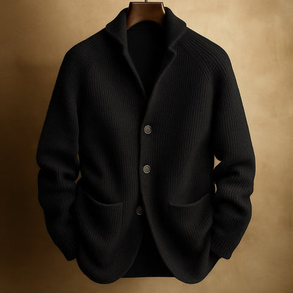 Rossi Wool Ribbed Cardigan
