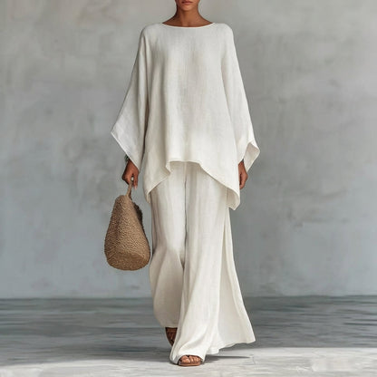 Christine | Two-Piece Set with Long Sleeves and Wide Pants