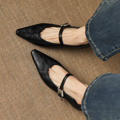 Tamsin | Pointed-Toe Mary Jane Flat