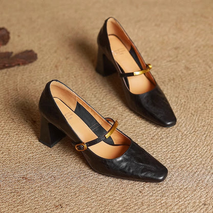 Maela | Genuine Leather Heels