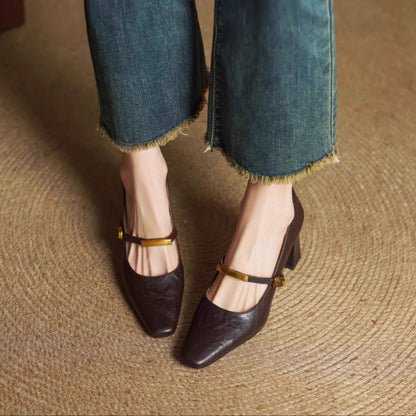 Maela | Genuine Leather Heels