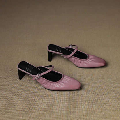 Vanya | Ruched Mary Jane Mule