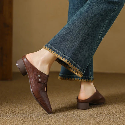 Olga | Genuine Leather Mules