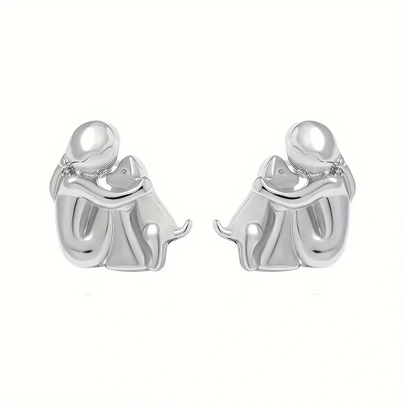 Lina™ – Dog Embrace Icon Earrings