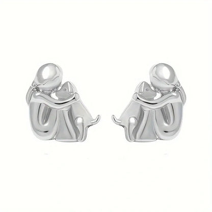 Lina™ – Dog Embrace Icon Earrings