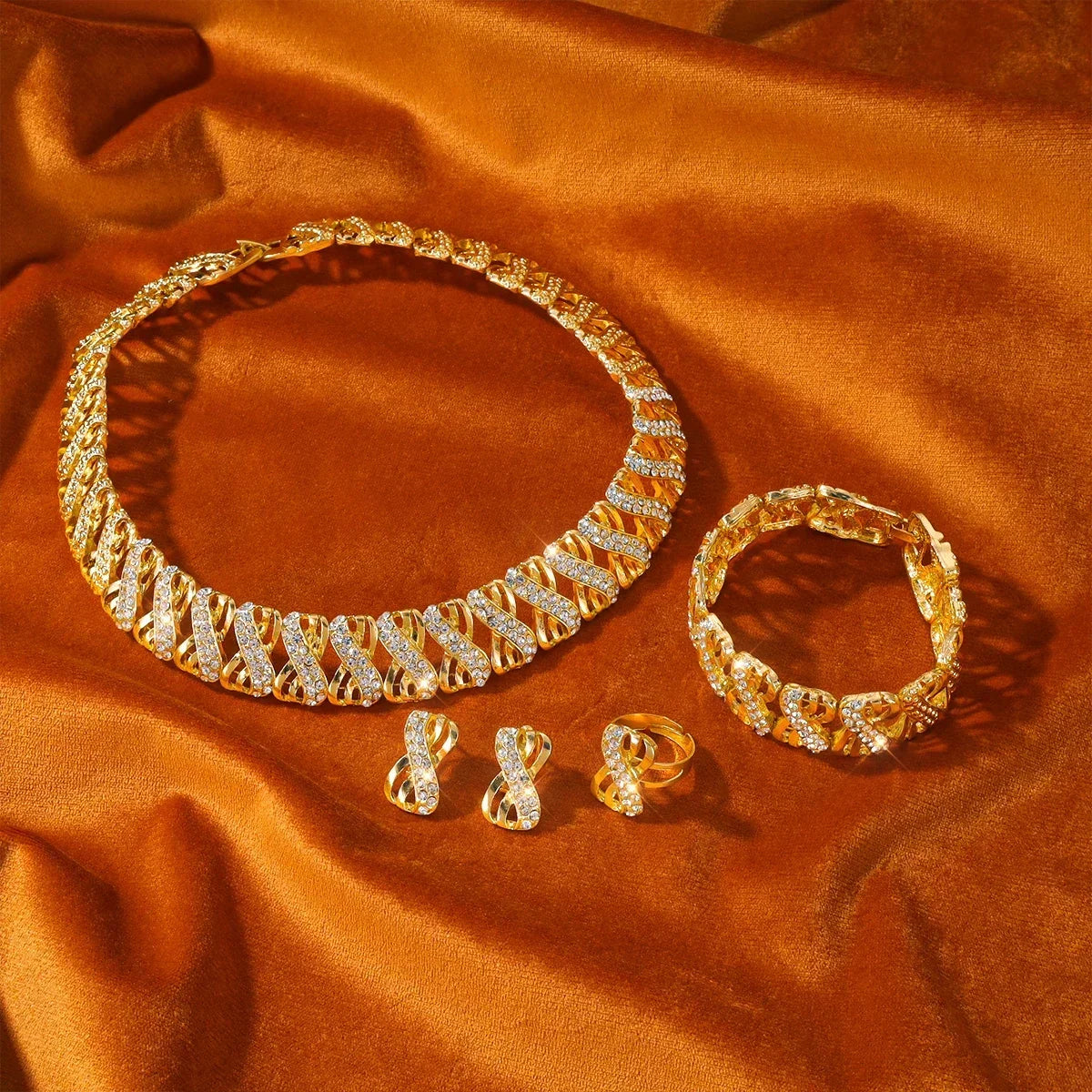 Amara™ | Gold Bridal Jewelry Set