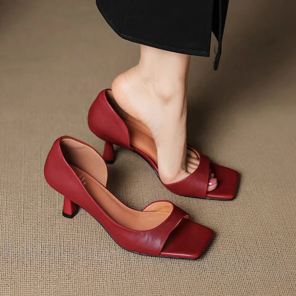 Valentina Leather Heels