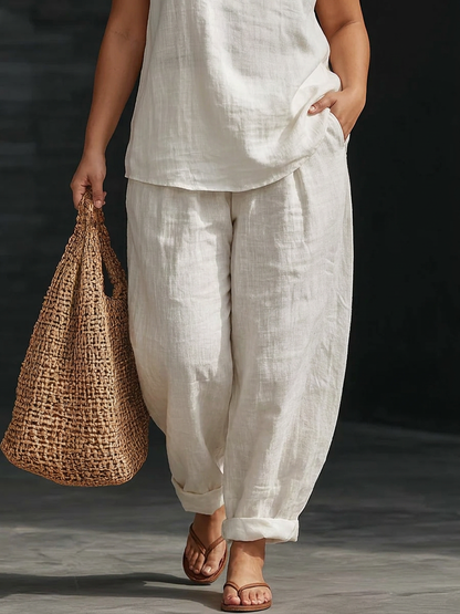 Zoë™ Sleeveless Set with Wide Pants