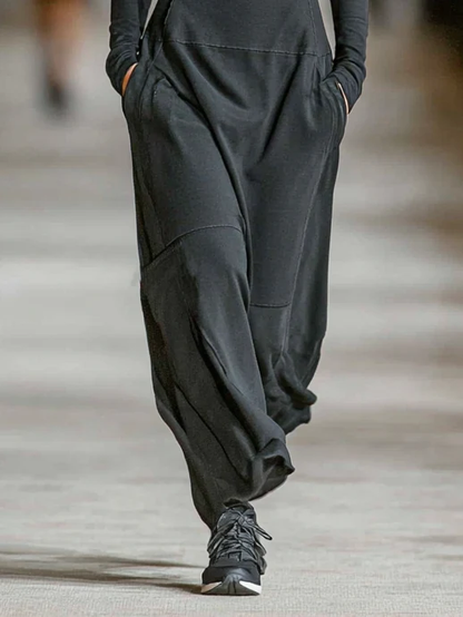Turtleneck Zip-up Loose-fitting Casual