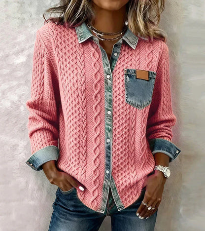 Nora | Patchwork Knit Top