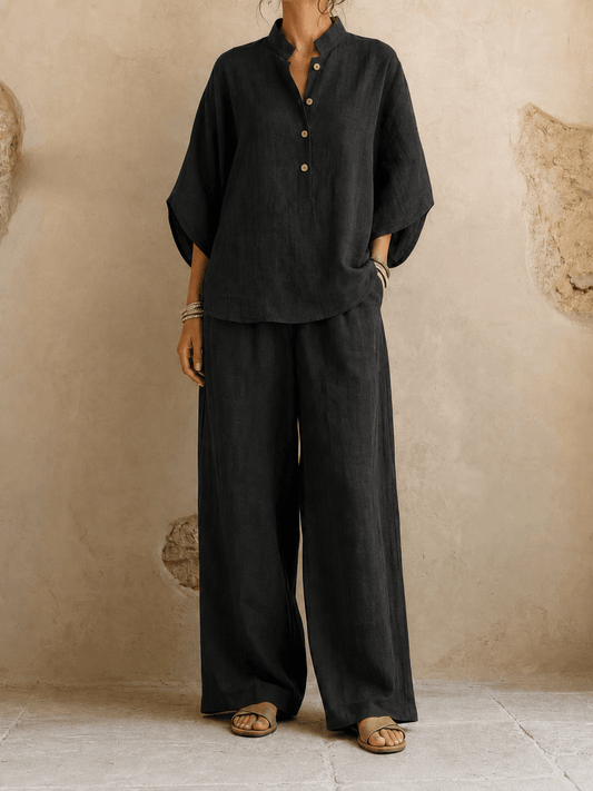 Maribel | Batwing Sleeves and Wide-Leg Pants