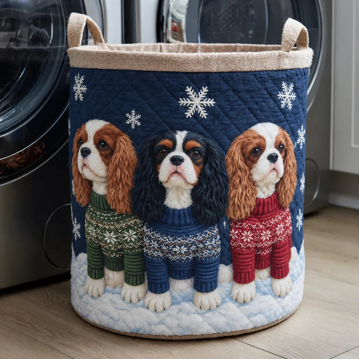 Cozy Cavalier Trio Laundry Basket
