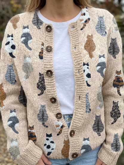 Bramley | The Cat Print Cardigan