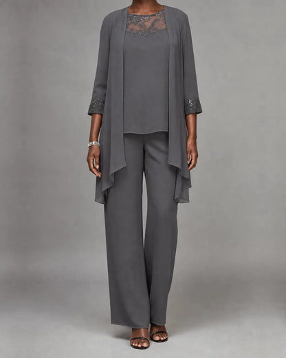 Selah | Three-Piece Chiffon Suit