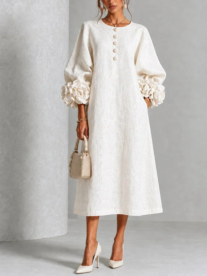 LILIANA | ELEGANT FLORAL MIDI DRESS