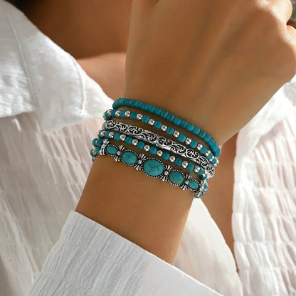 Trine™ – Boho Pearl Stacked Bracelet Set