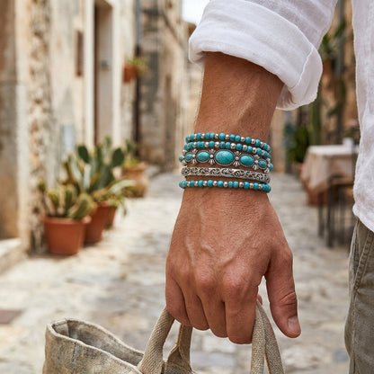 Trine™ – Boho Pearl Stacked Bracelet Set