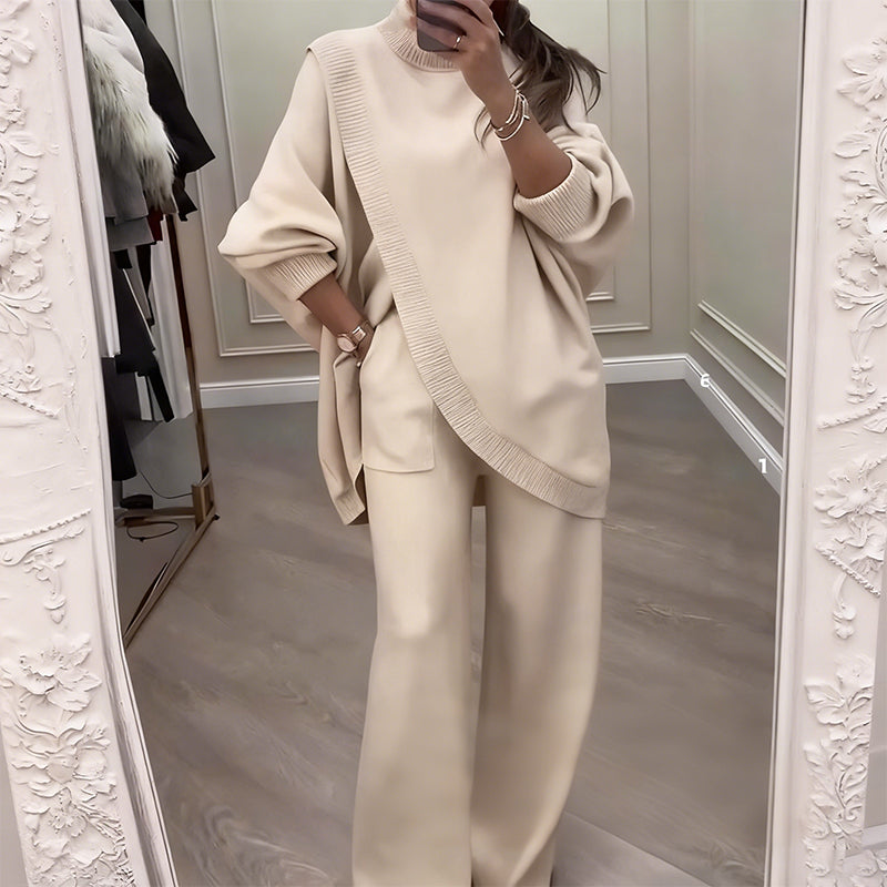 Serena Luxe Asymmetrical Knit Set