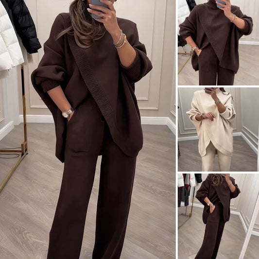 Serena Luxe Asymmetrical Knit Set