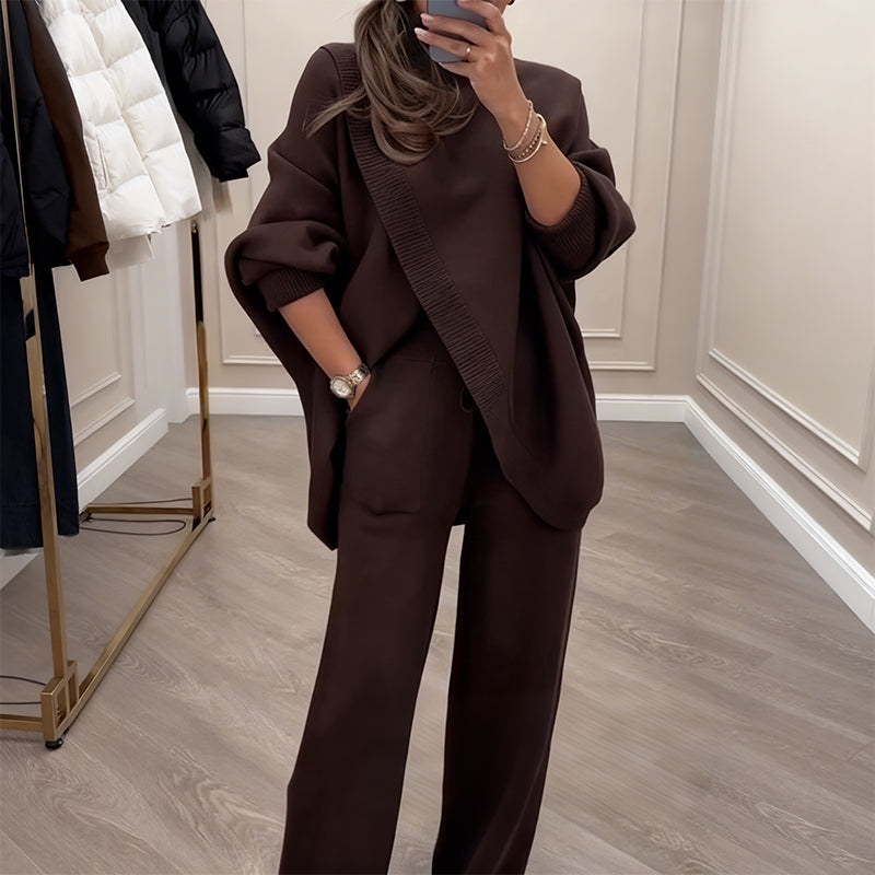 Serena Luxe Asymmetrical Knit Set