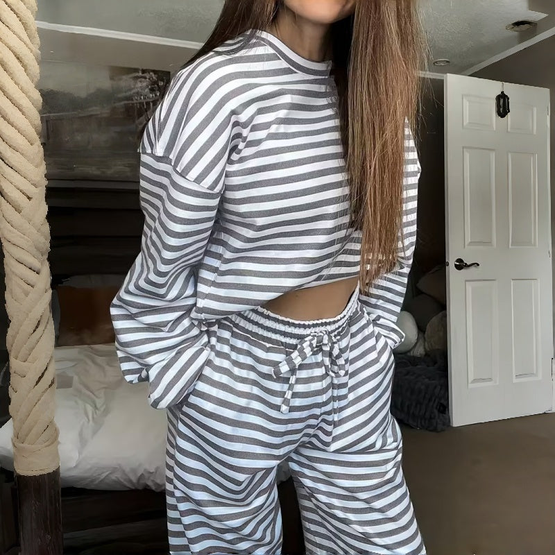Lydia™ | Relaxed Striped Two-Piece Lounge Set